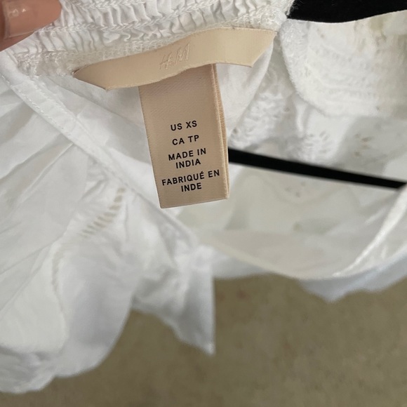 H&M cotton high neck blouse sz XS - Picture 6 of 6